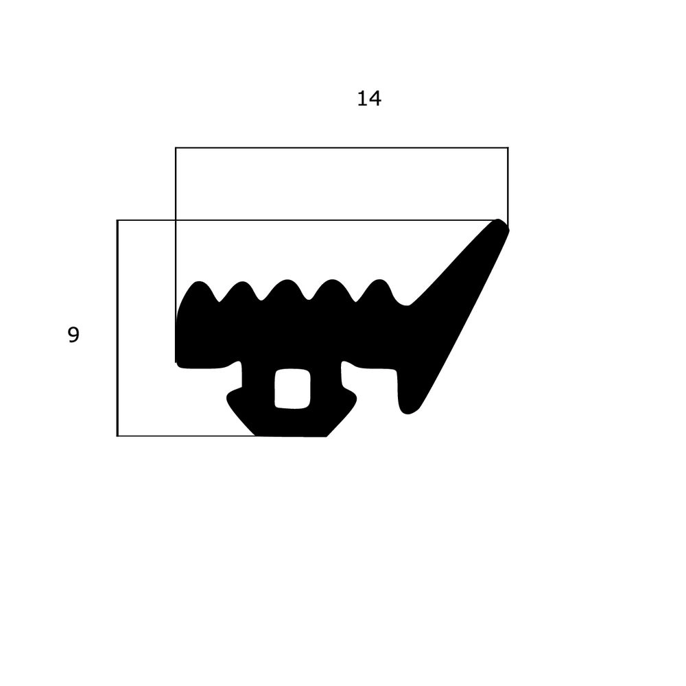 Verglasungsdichtungen - Verglasungsdichtung für Fenster | 9 mm Breite | Farbe: schwarz