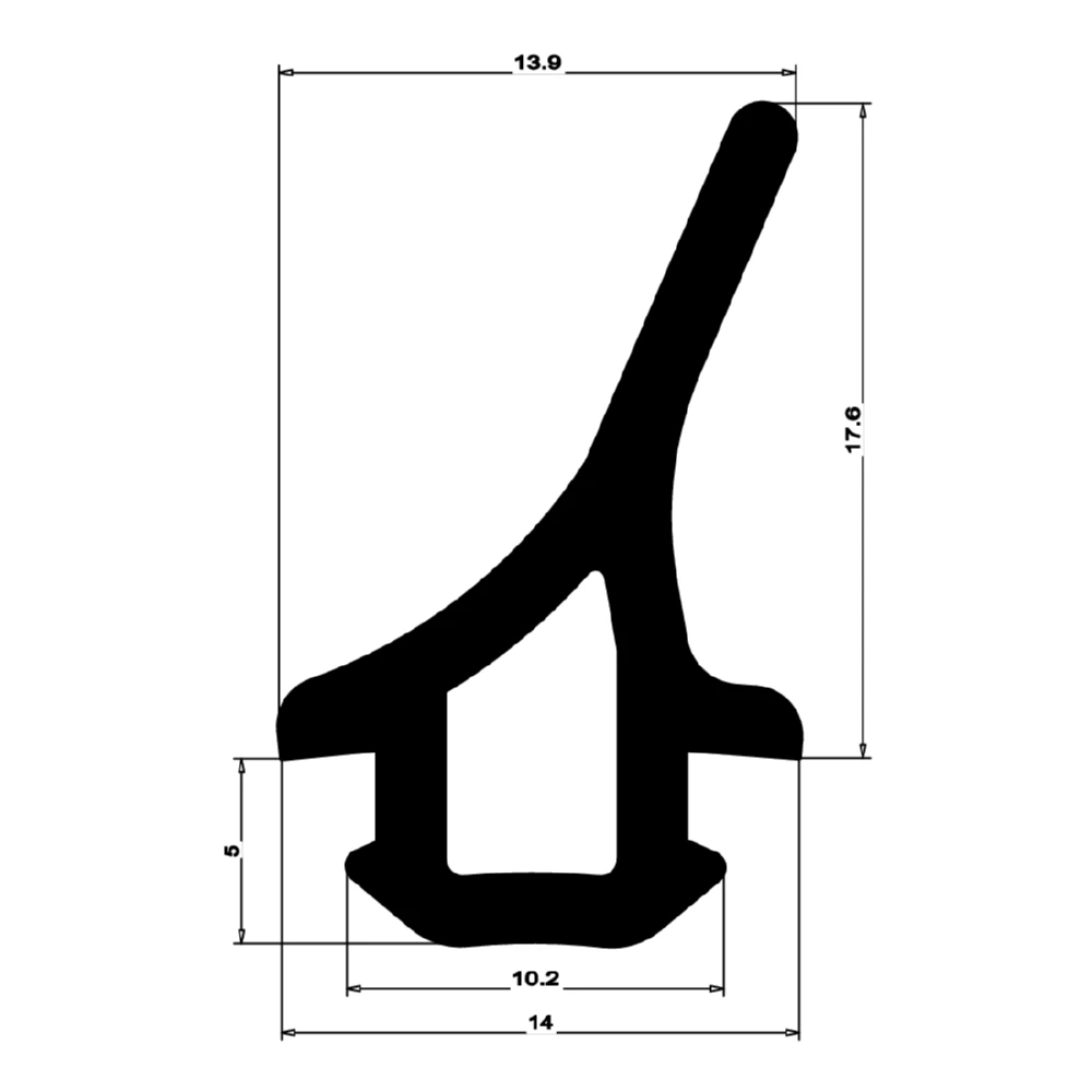 Mitteldichtung für Metall- und Alufenster | Farbe: schwarz