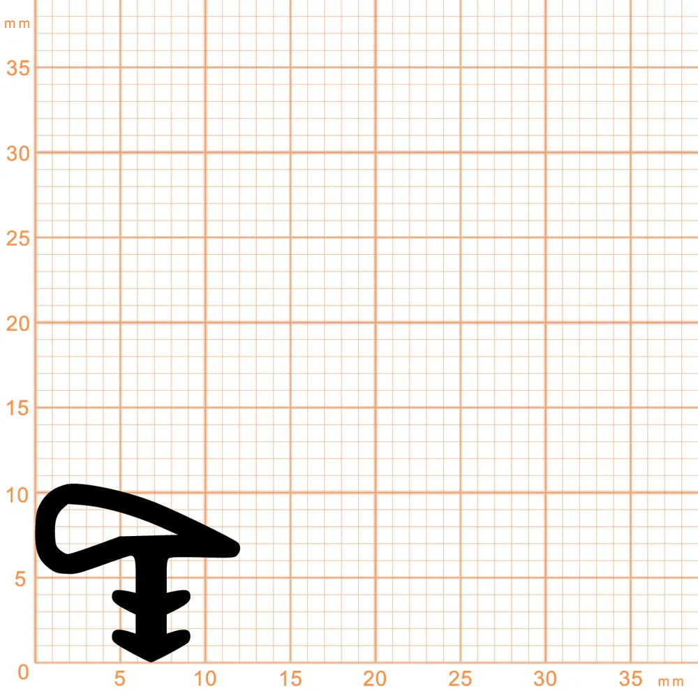 Türrahmen Dichtung - Holzzargendichtung für Zimmertüren | 12 mm Falzbreite | Farbe: grau