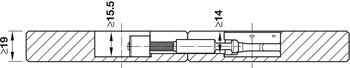Verbinder & Bodenträger - Arbeitsplattenverbinder für Häfele Maxifix 35 | Bolzenlänge: 68,5 mm | Oberfläche: verzinkt