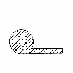Türrahmen Dichtung - Stahlzargendichtung für Stahlrahmen | 25 mm Breite | Farbe: dunkelgrau