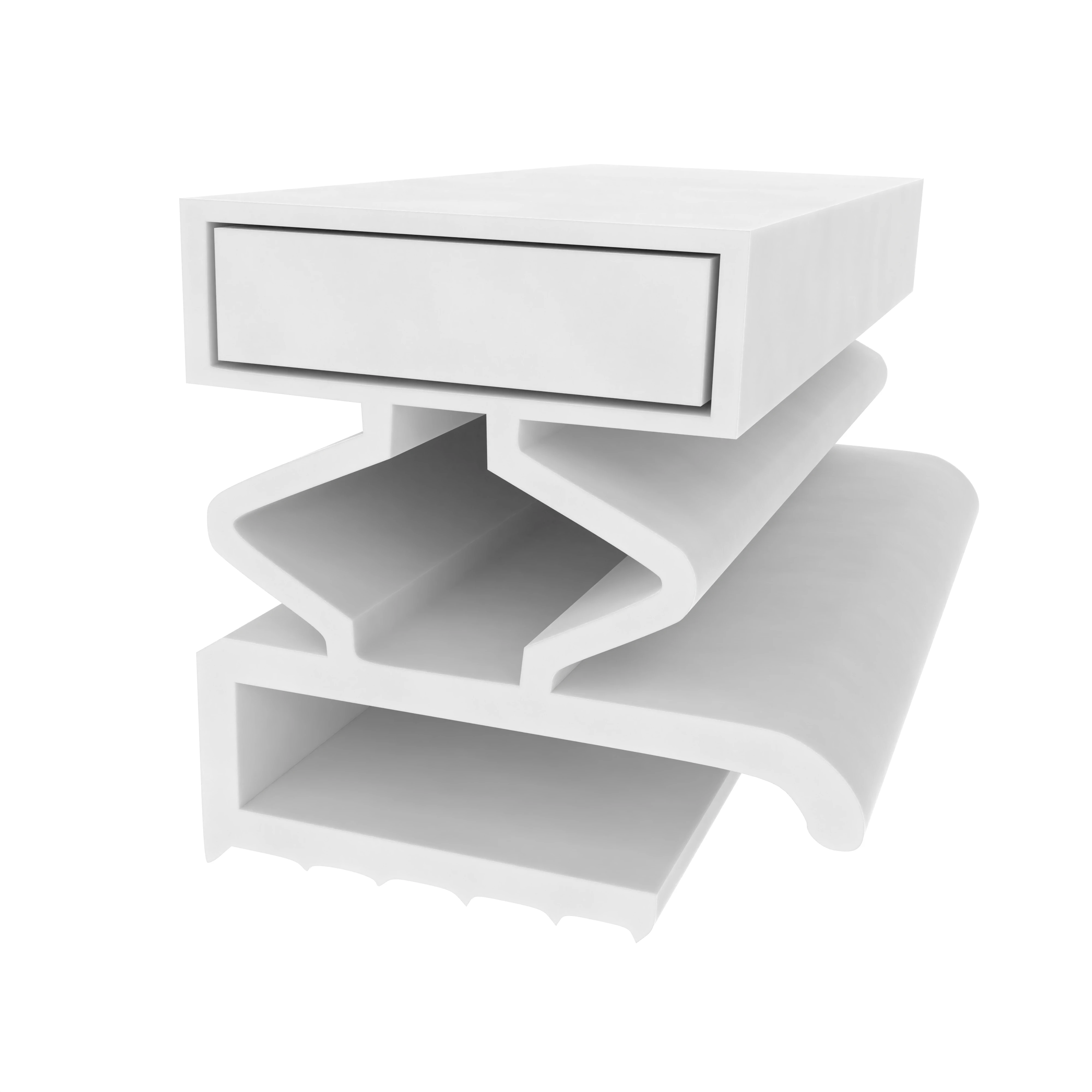 Kühlschrankdichtungsrahmen | 16 mm Höhe | Farbe: weiß