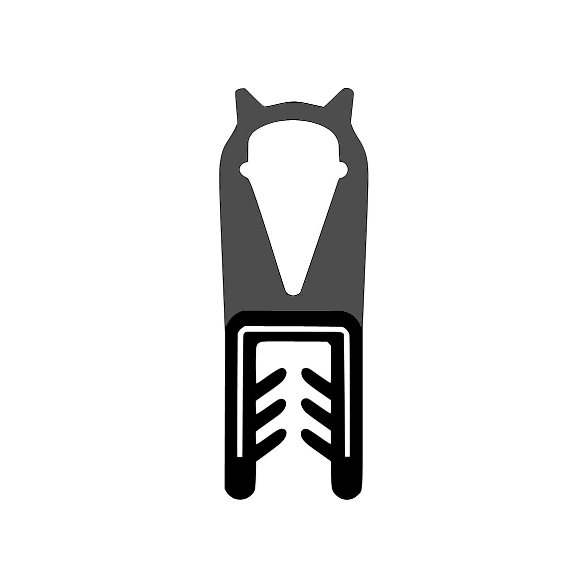 Kantenschutz Dichtprofile - Kantenschutzprofil | Klemmbereich: 1-3 mm | Farbe: schwarz