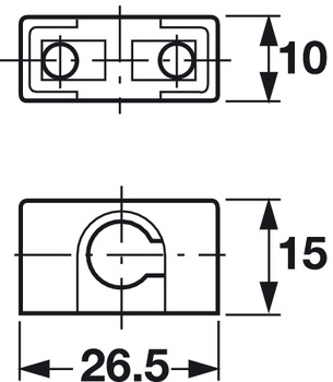 Stangenführung für Profilstange zum Schrauben 8,4 mm