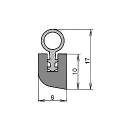 Anpressdichtungen - Anpressdichtung für Fenster- und Türrahmen | 2000 mm Länge | Farbe: rohholz