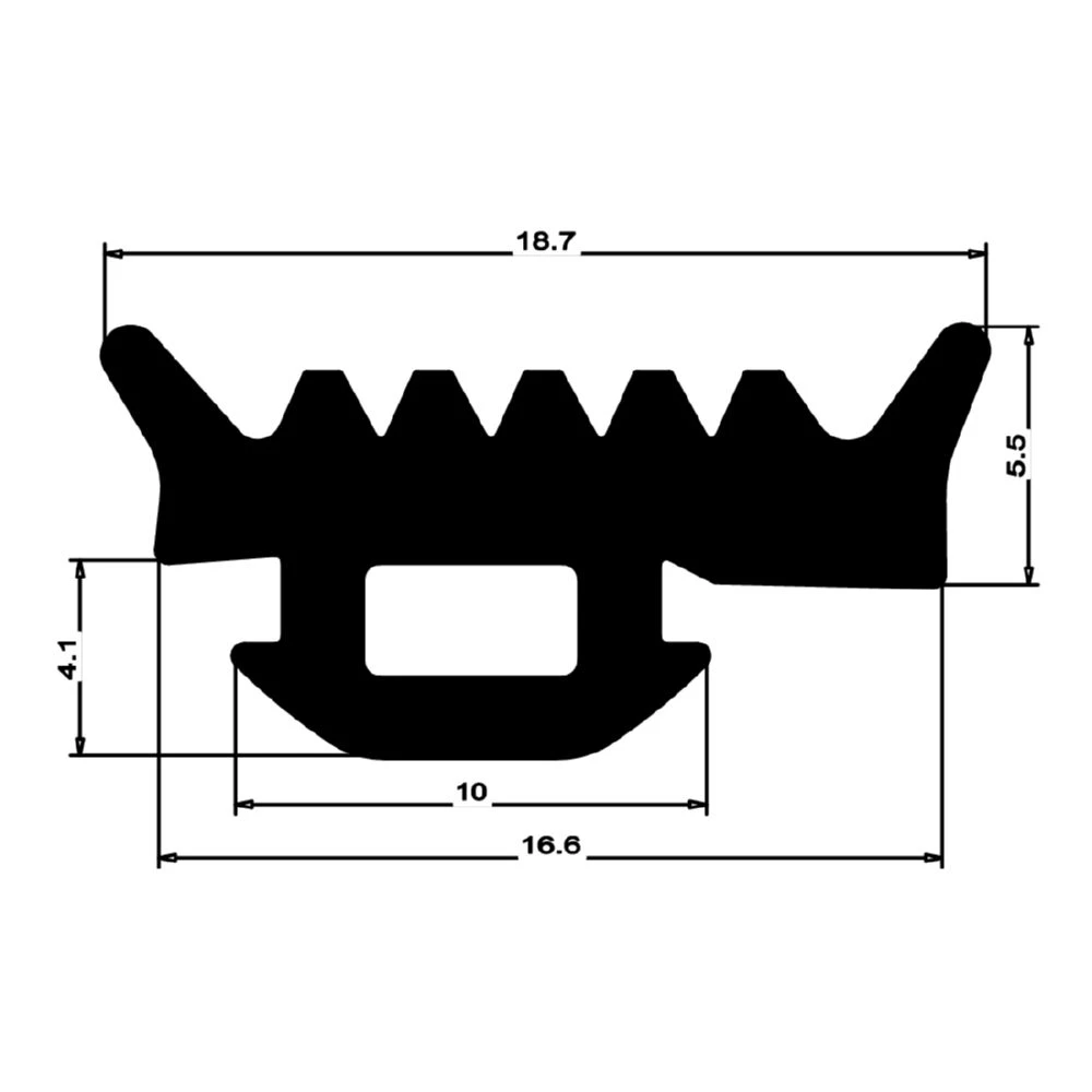 Verglasungsdichtung für Fenster | 9 mm Breite | Farbe: schwarz