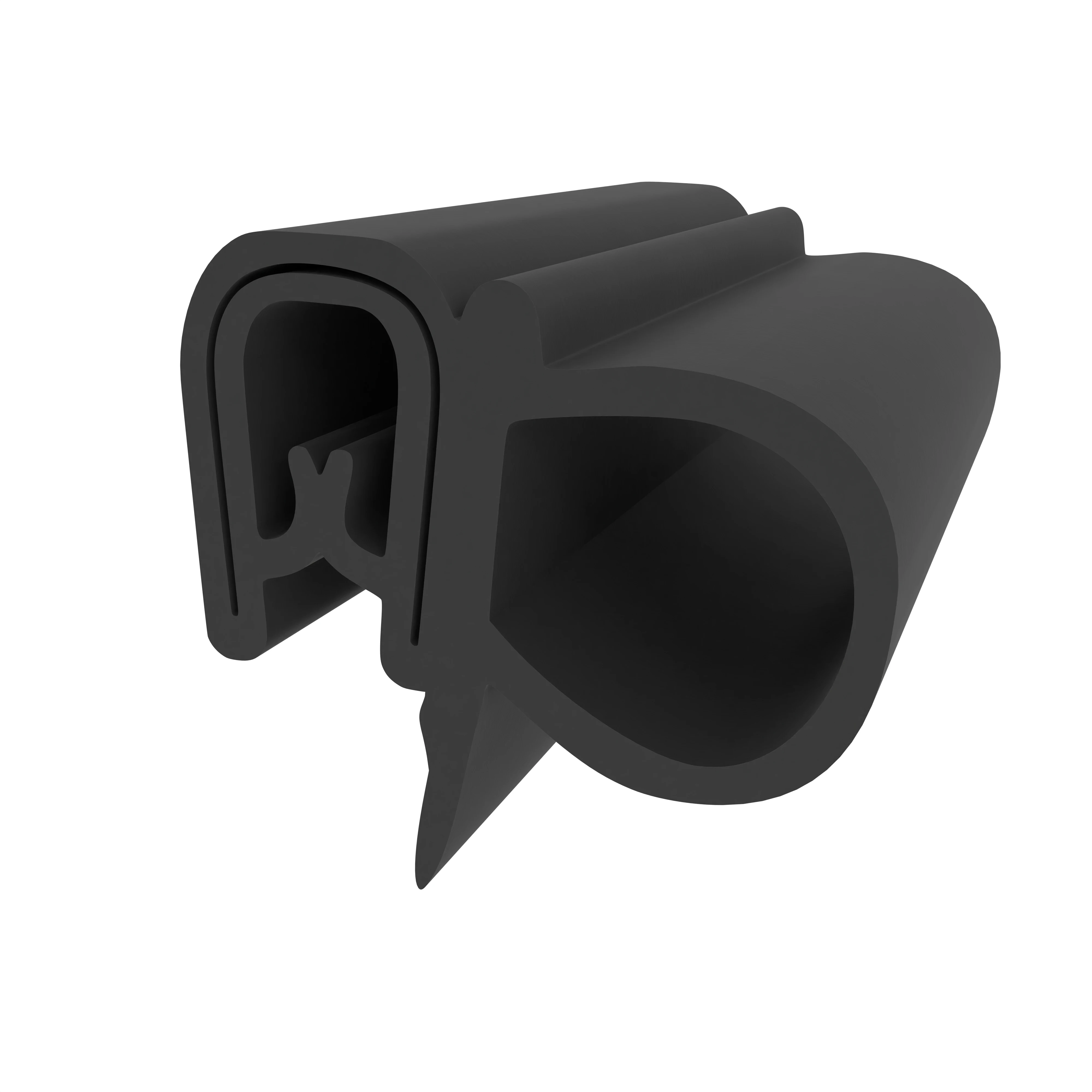 Kantenschutzprofil | Klemmbereich: 1 – 4 mm | Farbe: schwarz