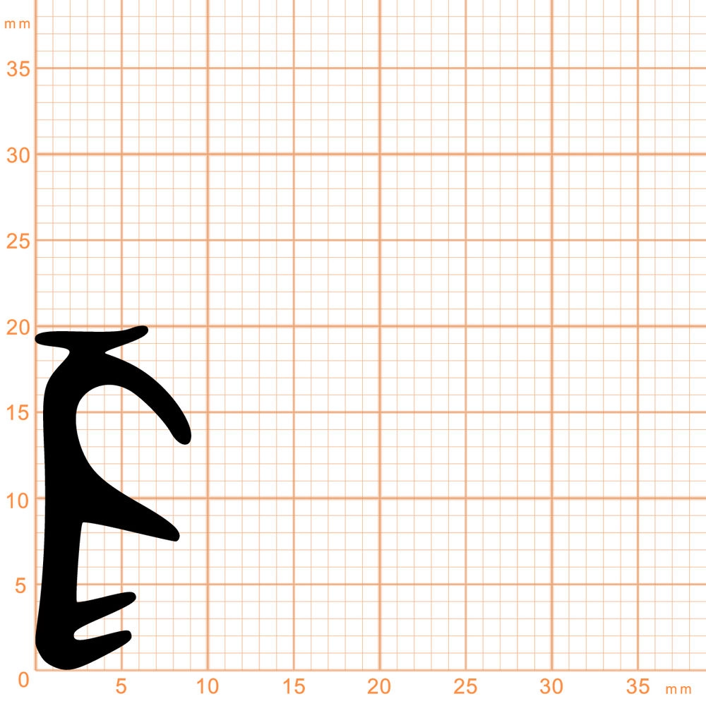 Flügelfalzdichtungen - Flügelfalzdichtung für Holzzargen  | 12 mm Falzhöhe | Farbe: schwarz