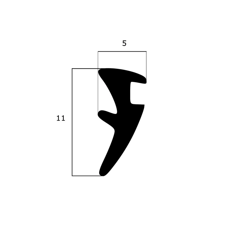 Verglasungsdichtungen - Verglasungsdichtung für Fenster | 5 mm Breite | Farbe: schwarz
