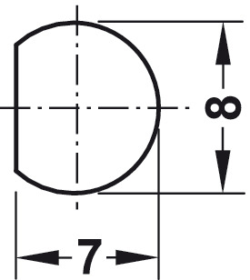 Schließsysteme - Profilstange | Durchmesser: 8 mm | Länge: 3000 mm