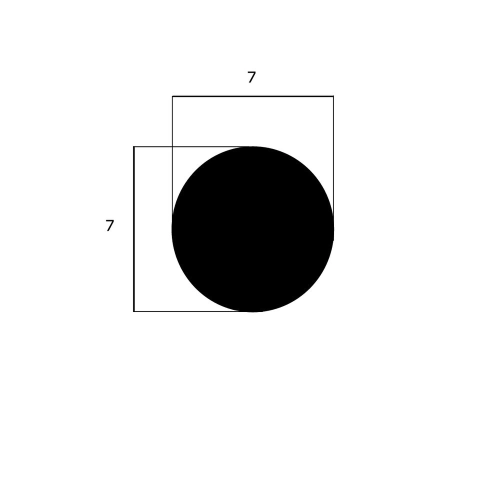 Moosgummi - Rundschnurprofil | 7 mm Durchmesser | Farbe: schwarz