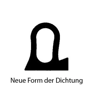 Türrahmen Dichtung - Stahlzargendichtung für Stahlzargen | 20 mm Höhe | Farbe: schwarz