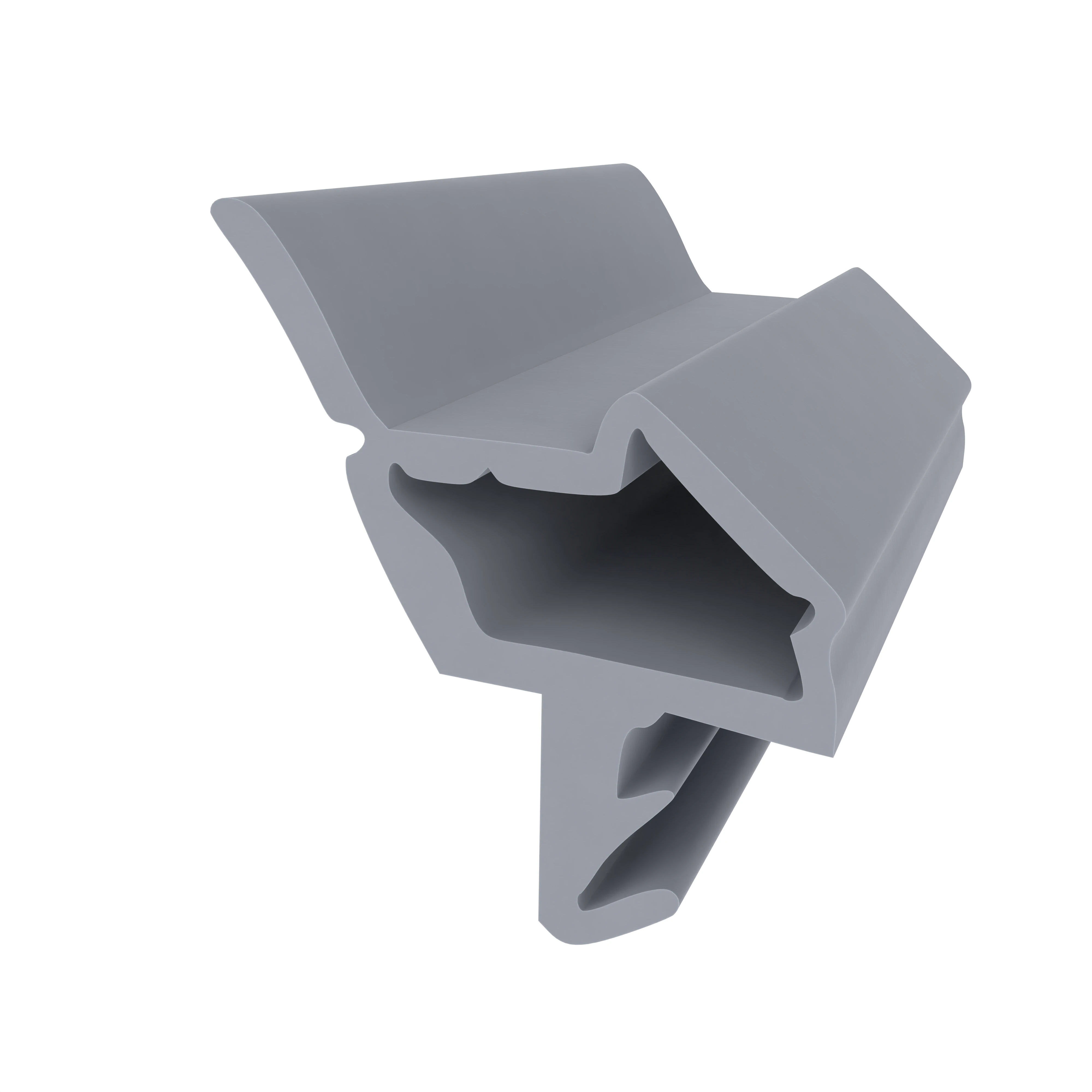 Türrahmen Dichtung - Holzzargendichtung für Zimmertüren | 3 mm Nut | Farbe: grau