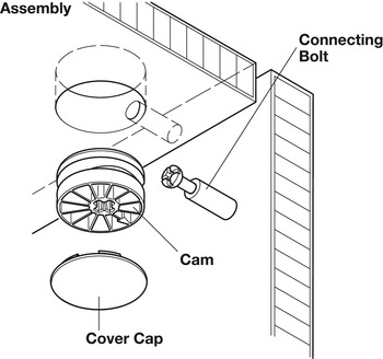 Verbinder & Bodenträger - Verbindergehäuse von Häfele Maxifix | Bohrtiefe: 15,5 mm | Für Holzdicke ab 19 mm