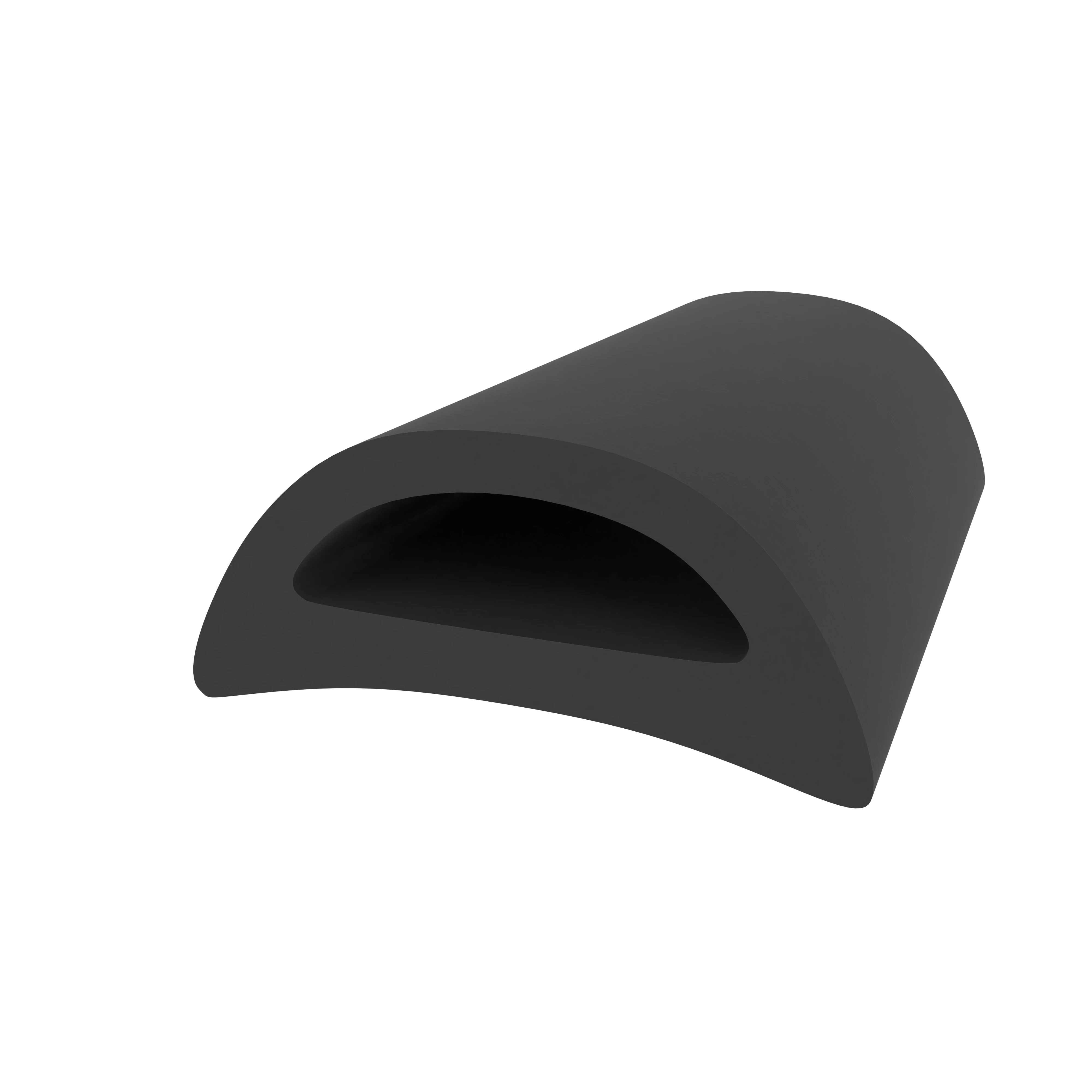 Anschlagdichtung mit Schlauch | 5 mm Höhe | Farbe: schwarz 