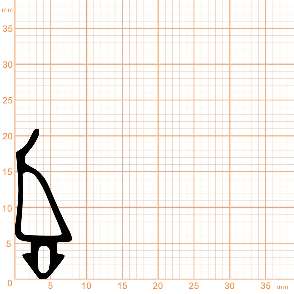 Mitteldichtungen - Mitteldichtung für Kunststofffenstern | 21 mm Höhe | Farbe: schwarz