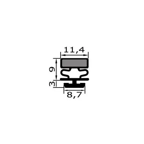 Kühlschrankdichtungen - Kühlschrankdichtungsrahmen | Höhe: 12 mm | Farbe: weiß