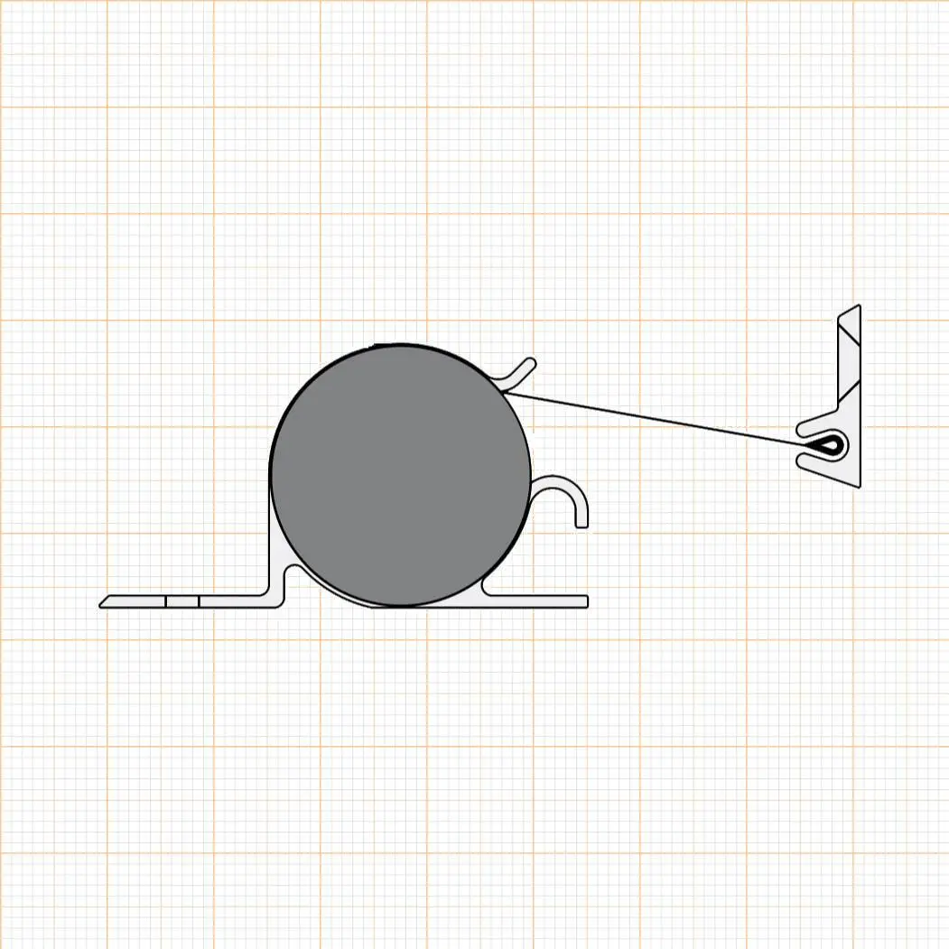 Fingerschutzprofil für Rollosysteme | 1925 mm Länge | Farbe: Weiß