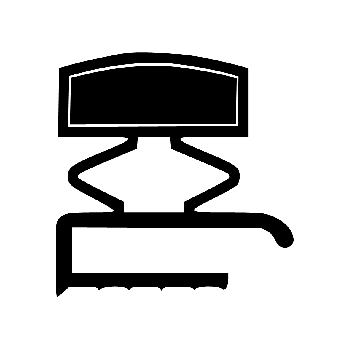 Zum Schrauben - Kühlschrankdichtungsrahmen | Höhe: 16,5 mm | Farbe: weiß