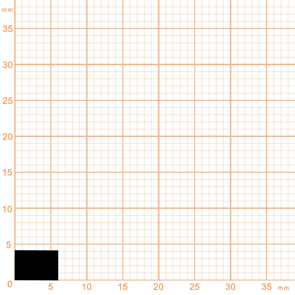 Moosgummi - Moosgummidichtung vierkant | 6 mm Breite | Farbe: schwarz