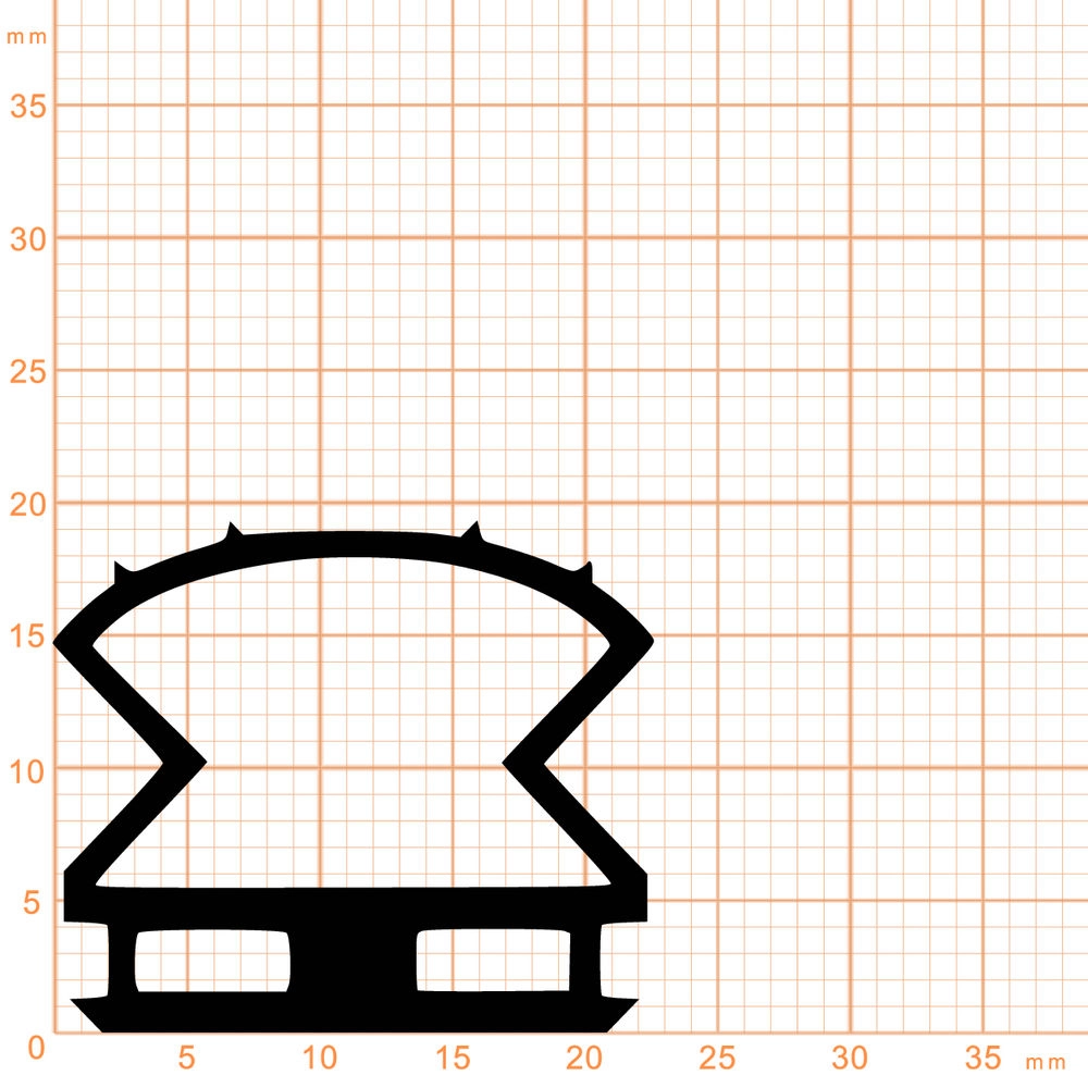 Kühlschrankdichtungen - Kühlschrankdichtungsrahmen | Höhe: 19,2 mm | Farbe: schwarz