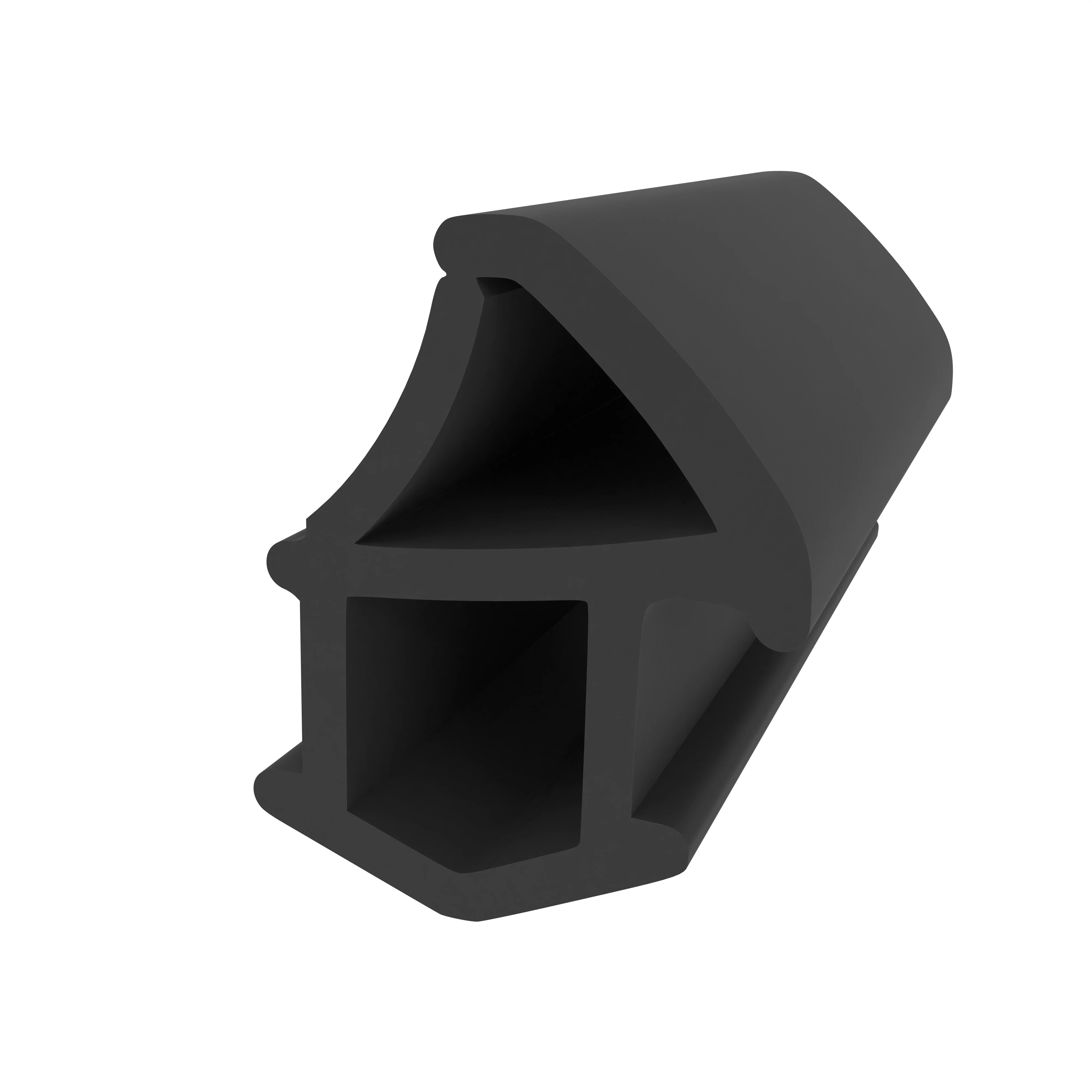Türrahmen Dichtung - Stahlzargendichtung für Stahlrahmen | 17 mm Breite | Farbe: schwarz