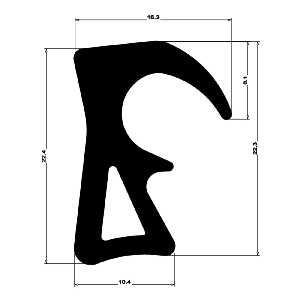 Stahlzargendichtung für Stahlzargen | 17 mm Breite | Farbe: grau