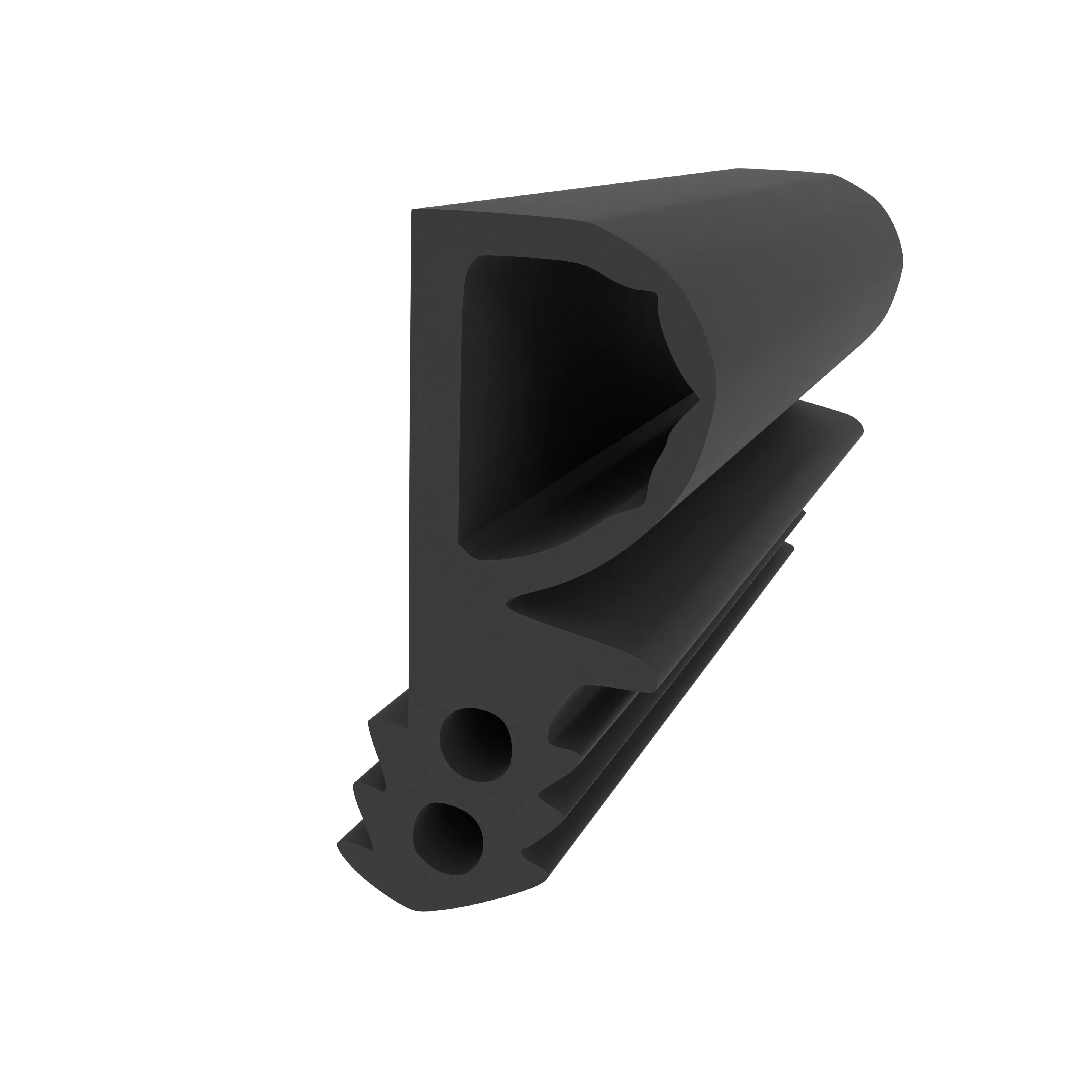 Flügelfalzdichtungen - Flügelfalzdichtung für Holzzargen  | 10 mm Falzhöhe | Farbe: schwarz