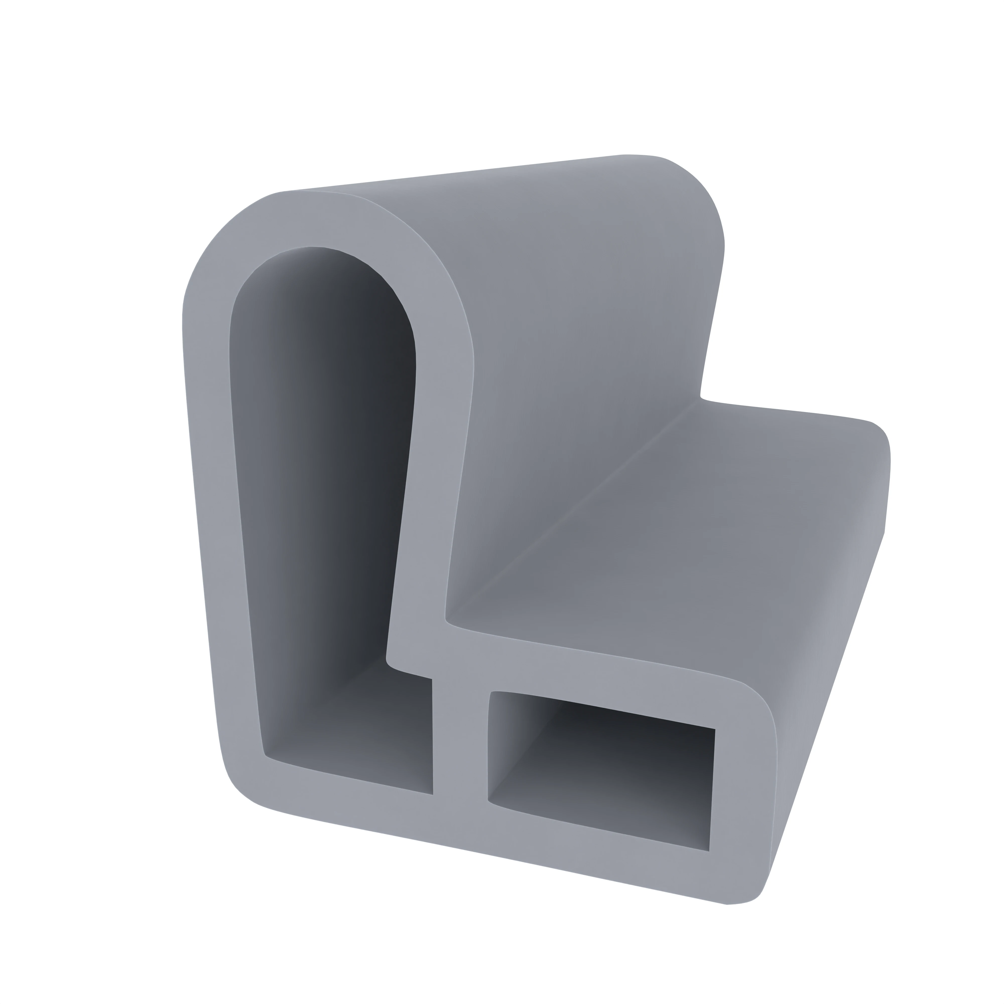 Türrahmen Dichtung - Stahlzargendichtung für Stahlrahmen | 14 mm Breite | Farbe: grau
