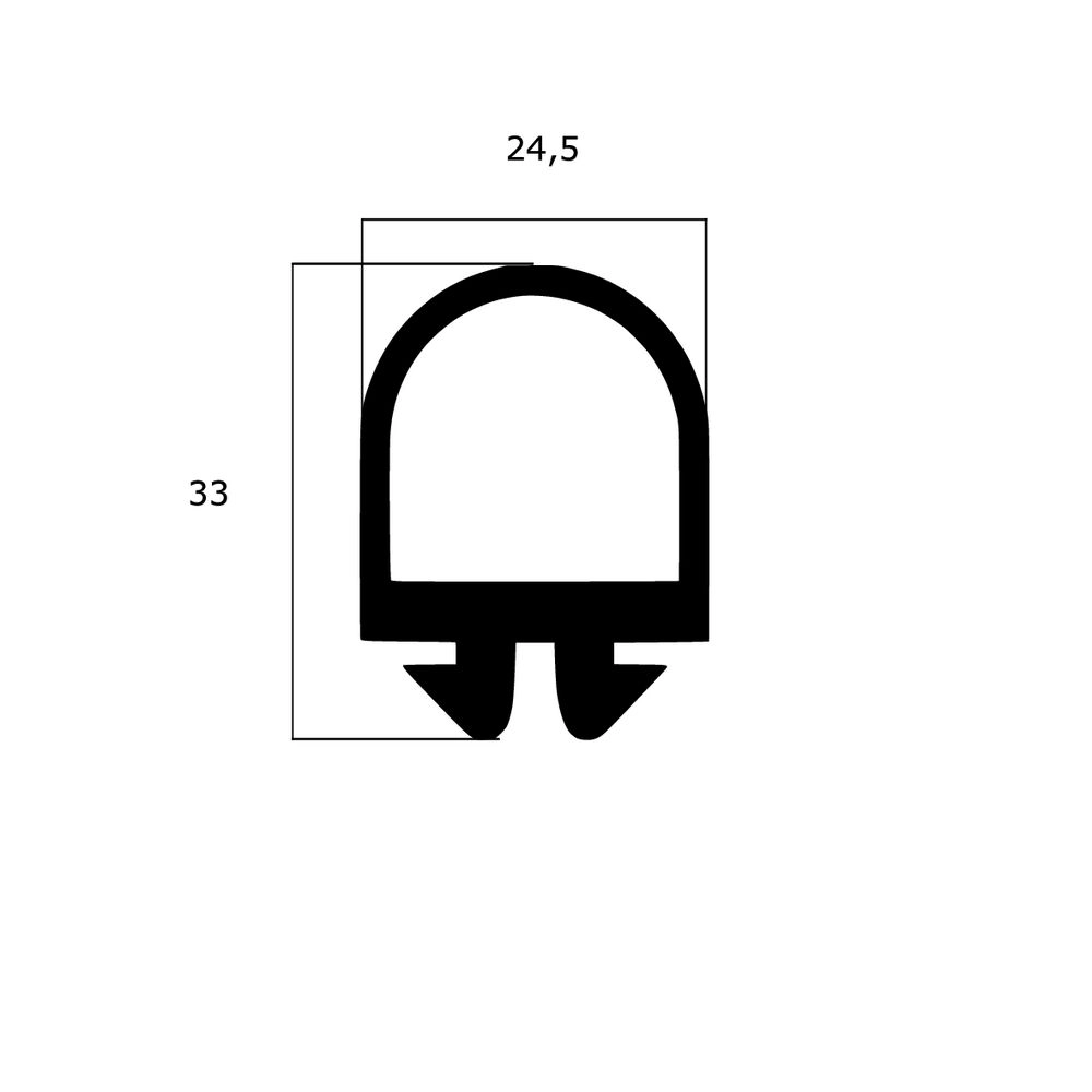 OP-Tür- und Garagentordichtungen - Garagentor / OP-Türdichtung in schwarz