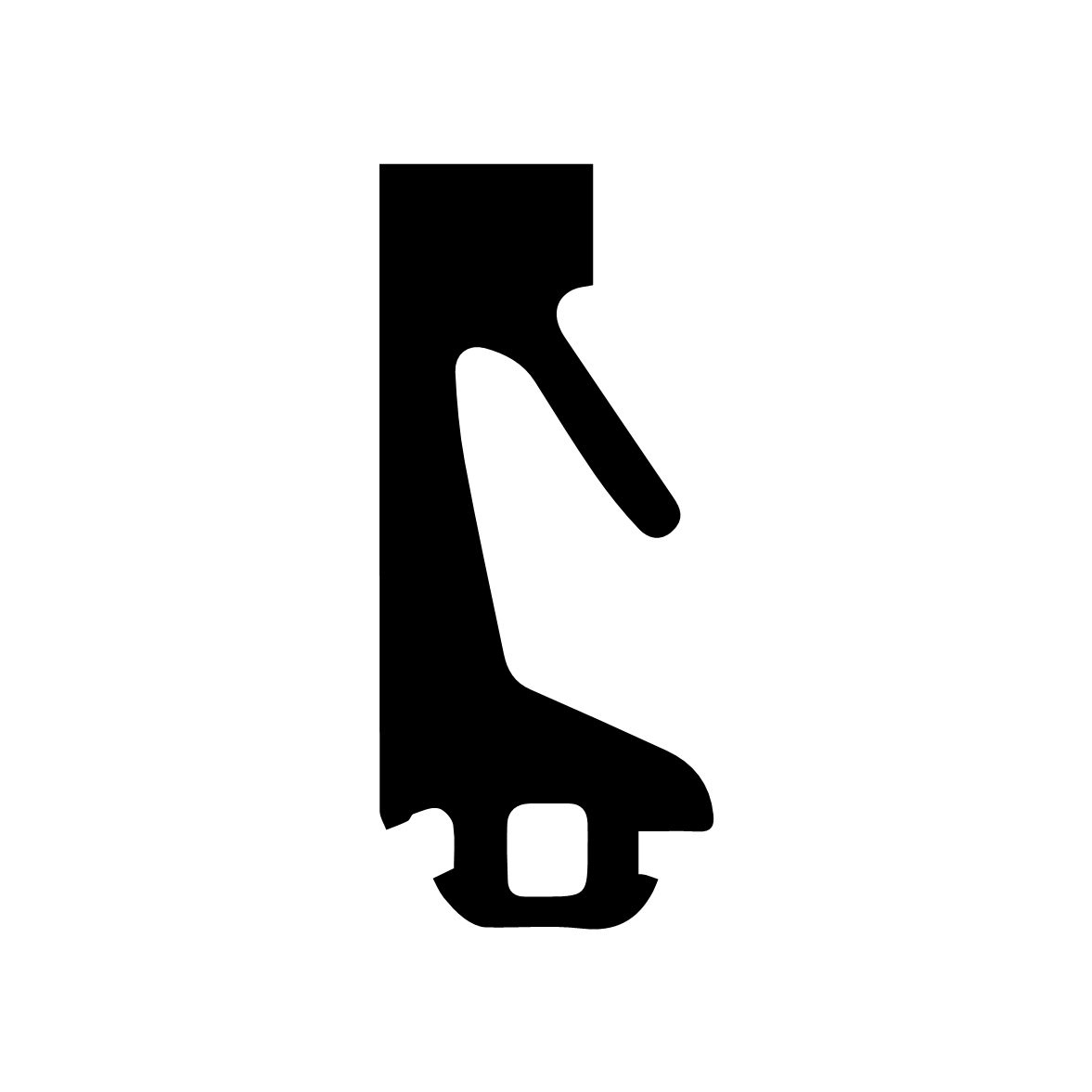 Türrahmen Dichtung - Mitteldichtung für Heroal Fenster | 20 mm Höhe | Farbe: schwarz