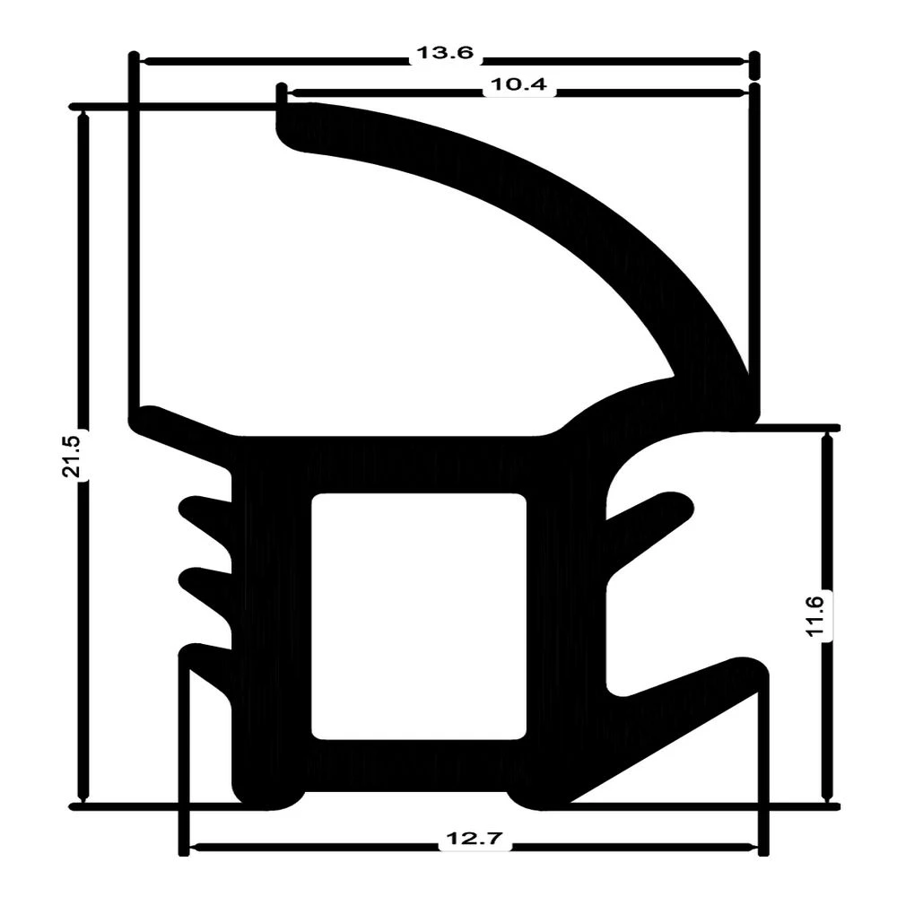 Stahlzargendichtung für Stahlzargen | 15 mm Breite | Farbe: schwarz