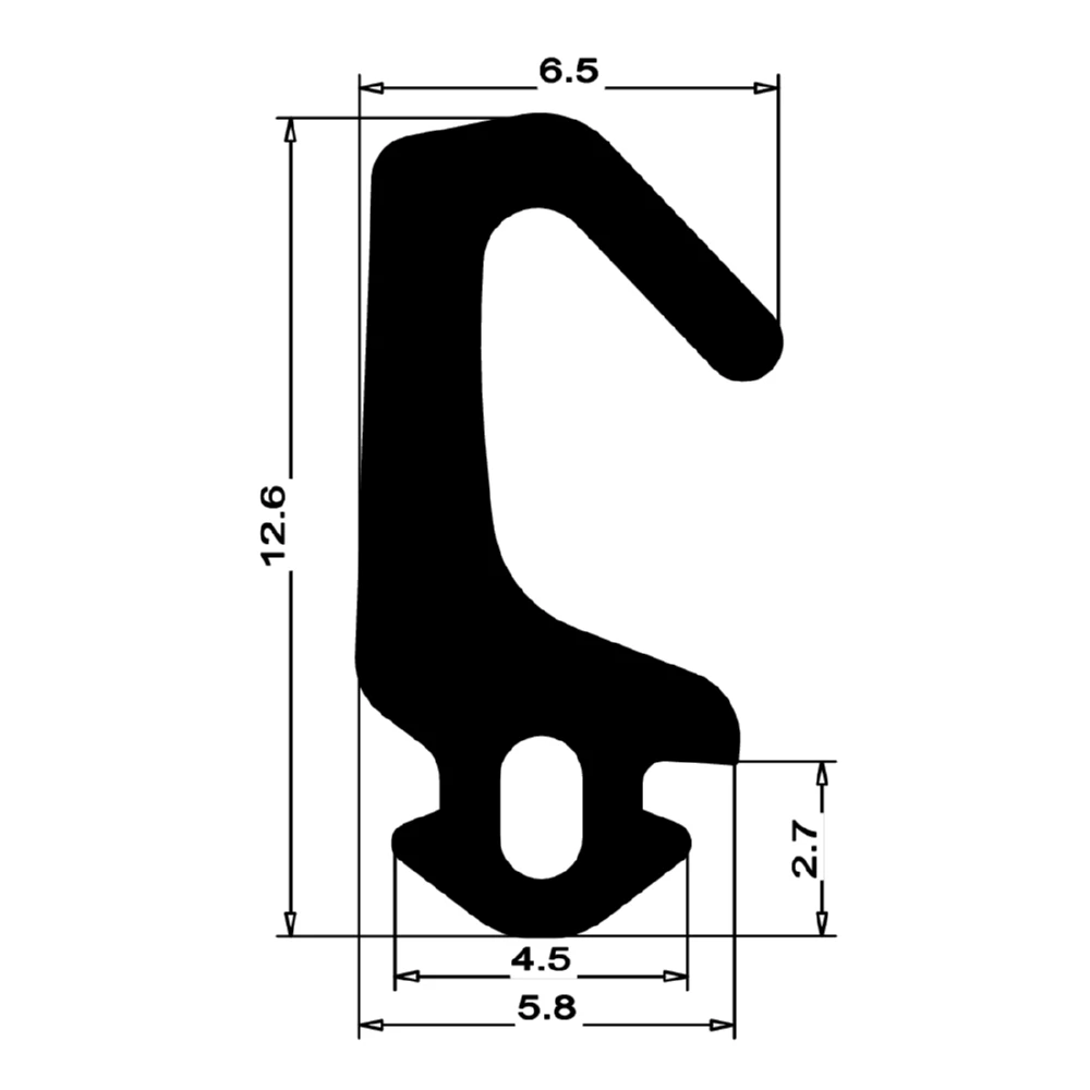 Dichtungsecke für Mitteldichtung F0883 | Farbe: schwarz