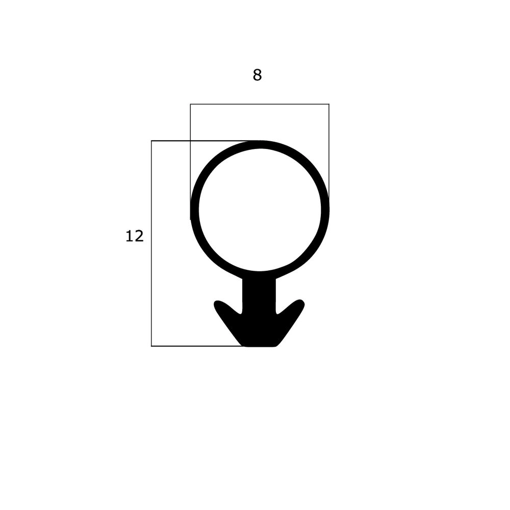 Türrahmen Dichtung - Schlauchdichtung für Holzfenster und -türen | 8 mm Durchmesser | Farbe: braun