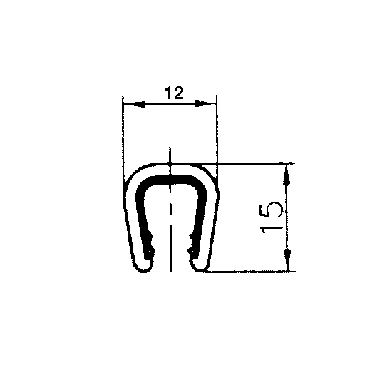 Kantenschutzprofil | Klemmbereich 6 - 8 mm | Farbe: schwarz