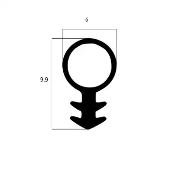 Türrahmen Dichtung - Schlauchdichtung für Holzfenster und -türen | 6 mm Durchmesser | Farbe: braun