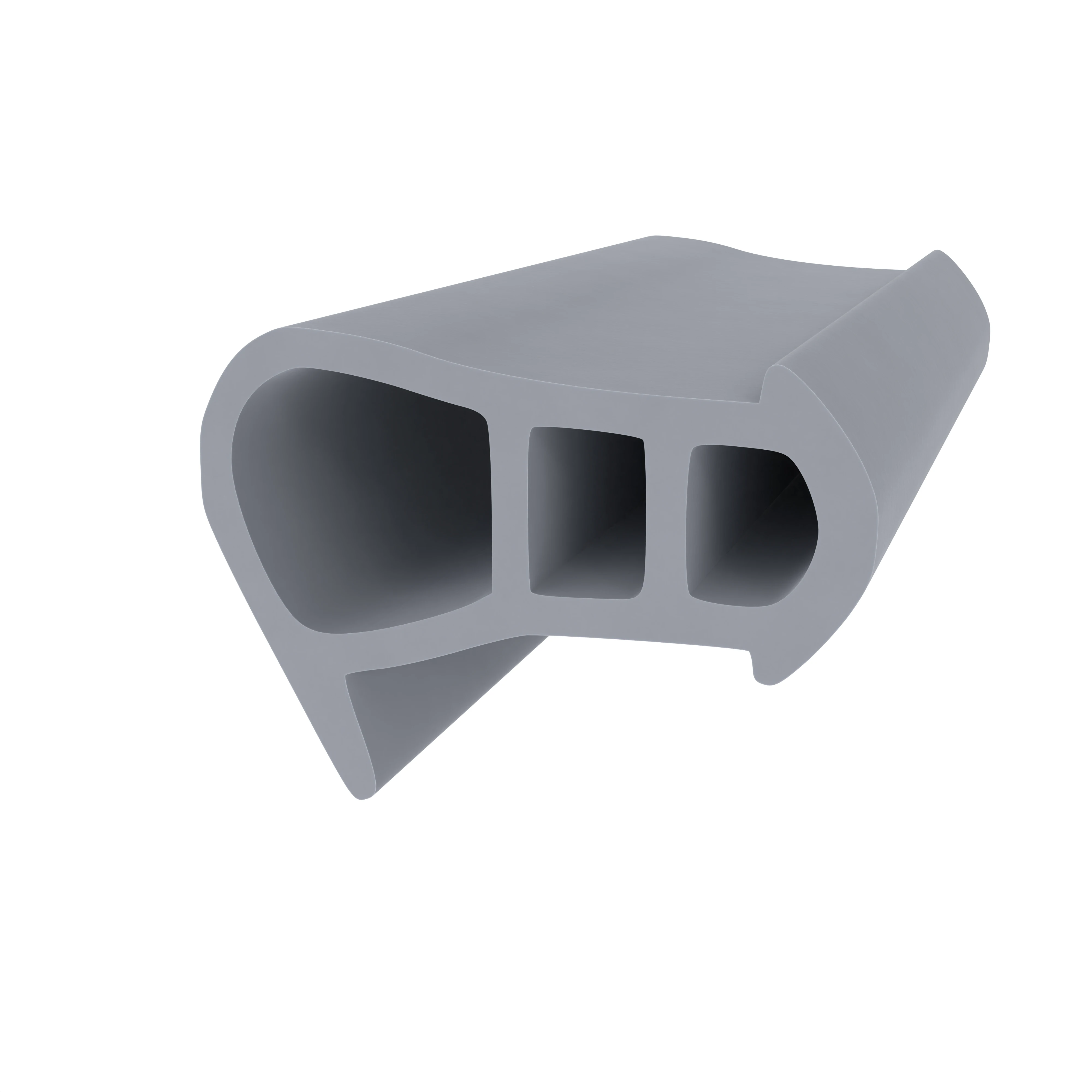 Stahlzargendichtung für Stahltüren | 16,5 mm Höhe | Farbe: grau