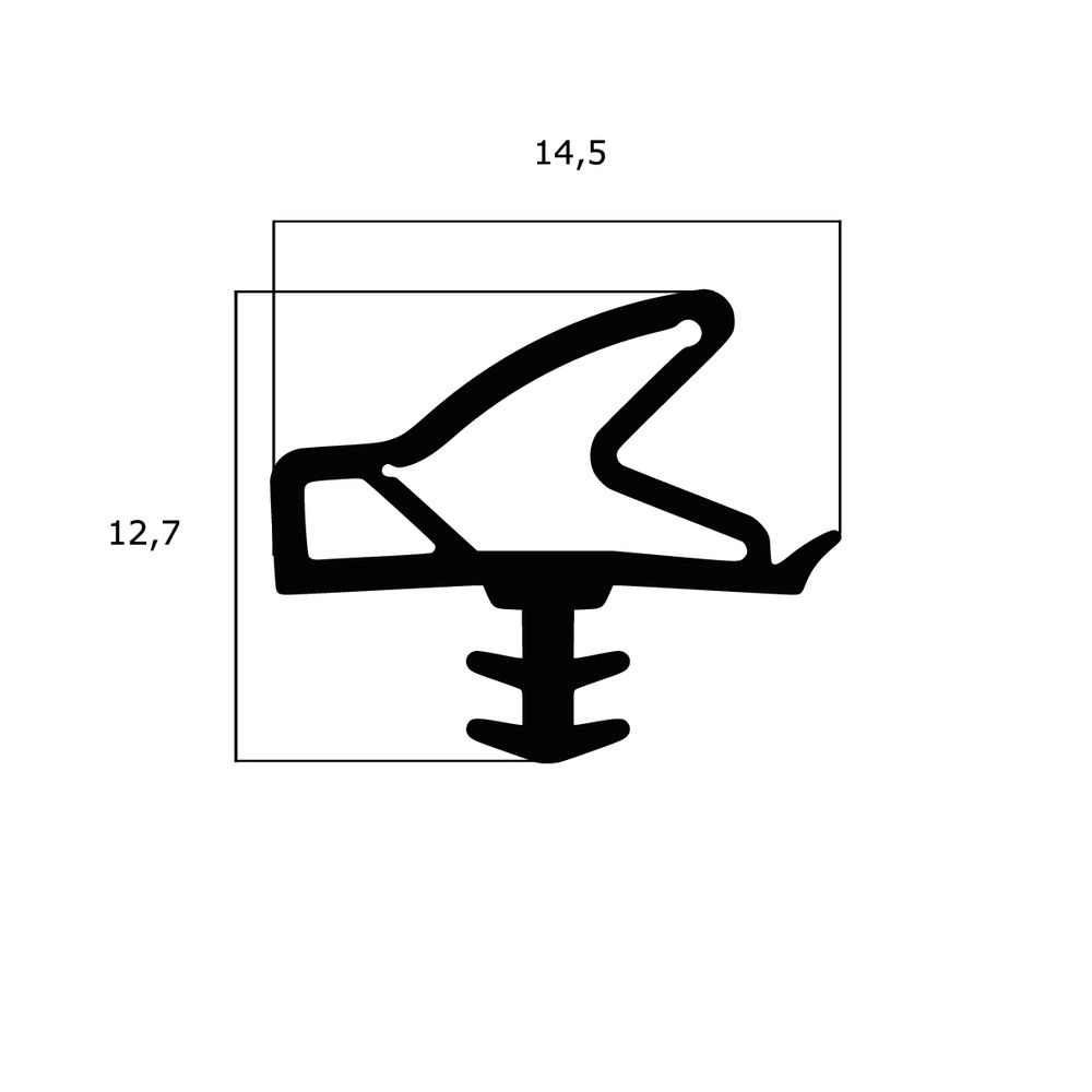 Türrahmen Dichtung - Zimmertürdichtung für Holztüren | 12,7 mm Höhe | Farbe: weiß