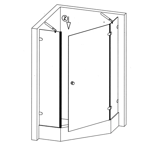 Senkrecht - Dusch-Lippendichtung | 6 - 8 mm Glasstärke | Farbe: transparent