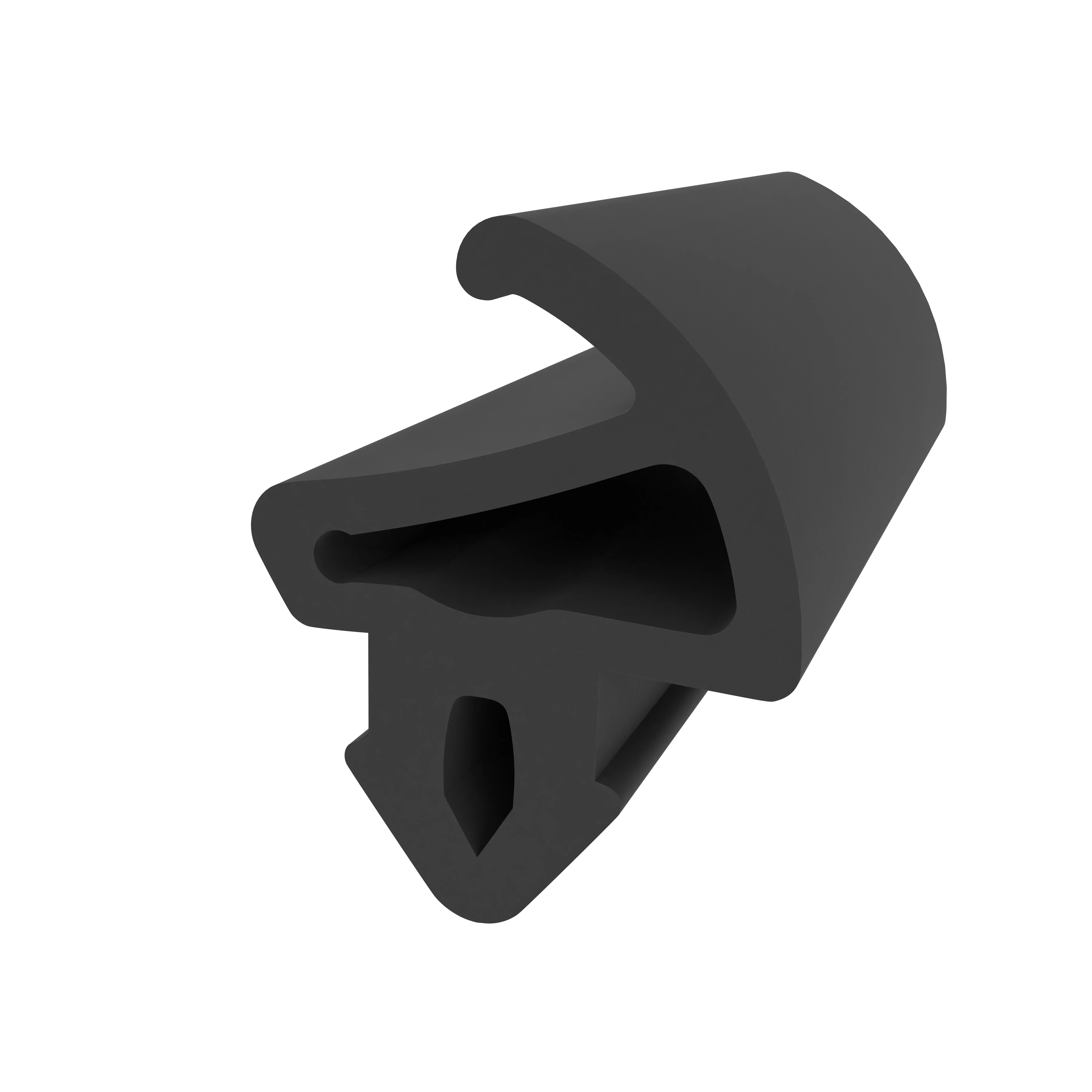 Anschlagdichtung mit Schlauch für Kömmerling | 9 mm Breite | Farbe: schwarz  Anschlagdichtung mit Schlauch für Kömmerling | 9 mm Breite | Farbe: schwarz