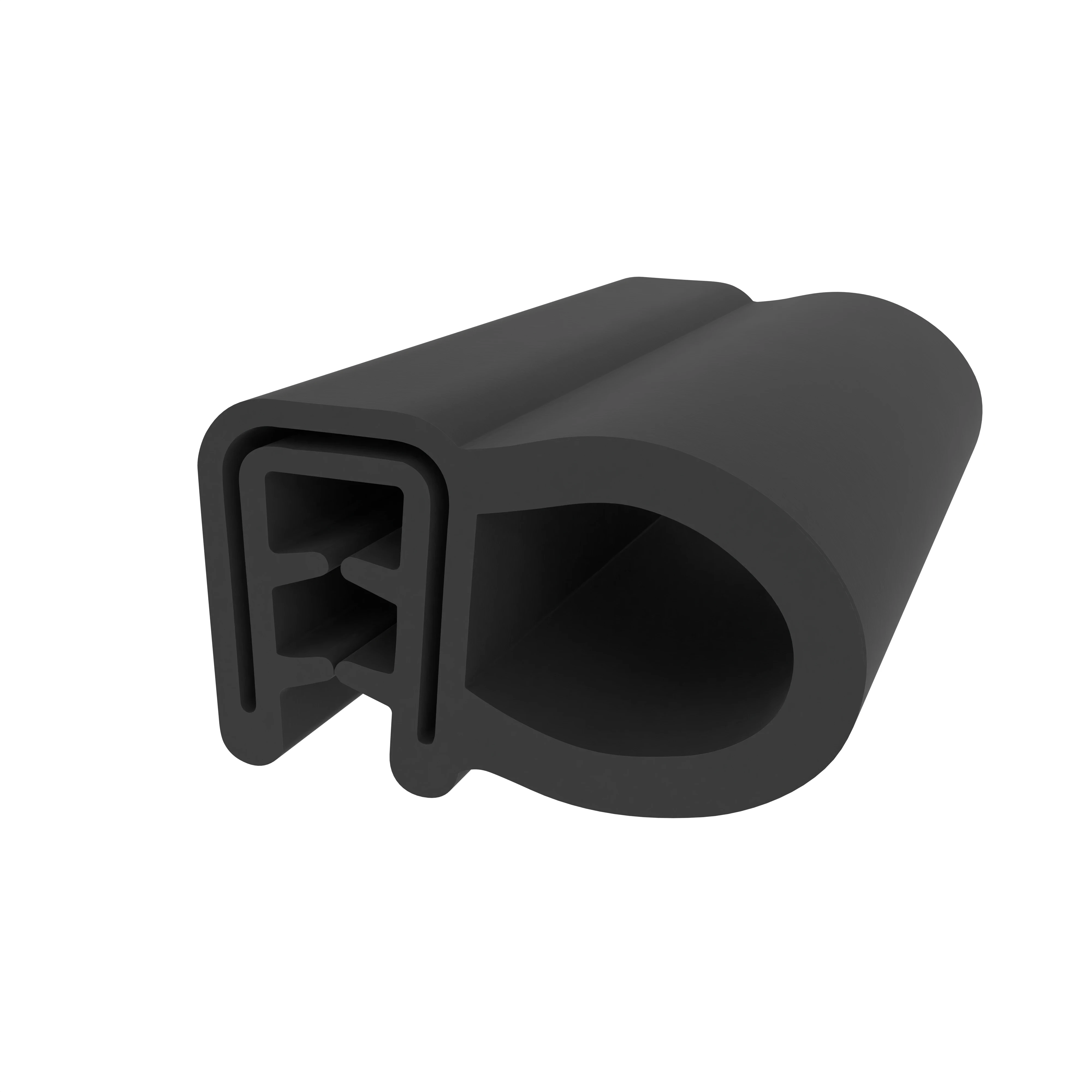 Kantenschutz Dichtprofile - Kantenschutzprofil | Höhe: 14,6 mm | Farbe: schwarz