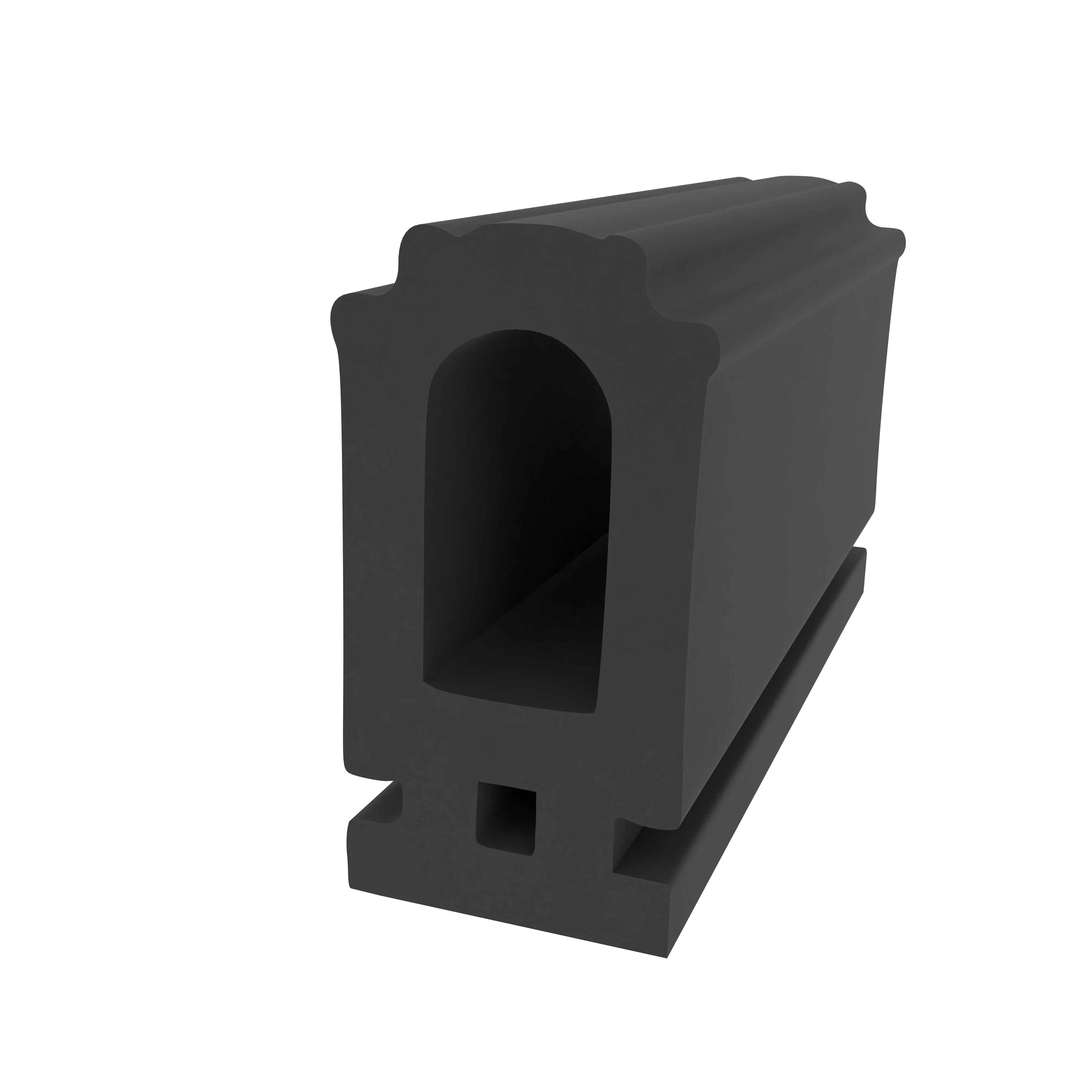Lippendichtungen - Anschlagdichtung mit Schlauch | 12 mm Höhe | Farbe: schwarz 