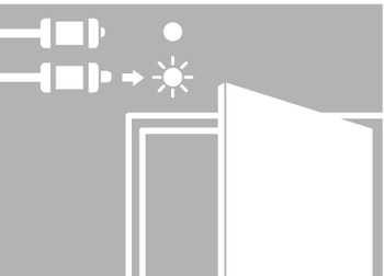 Beleuchtung - Häfele Loox Türkontaktschalter | 2 m Kabellänge | Farbe: schwarz