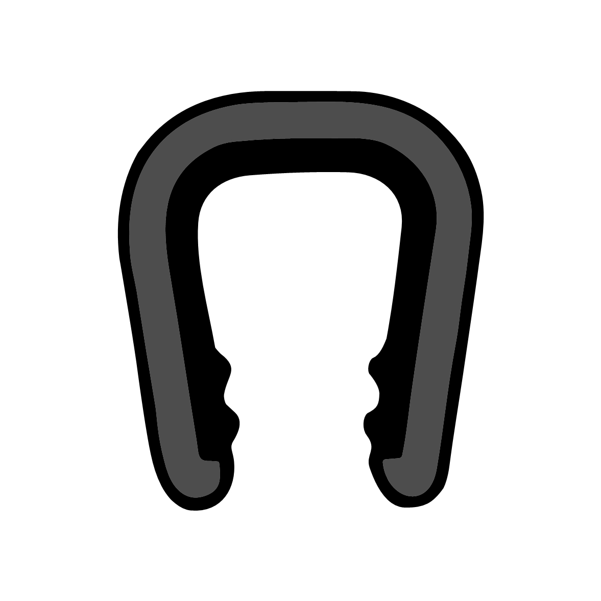 Kantenschutz - Kantenschutzprofil | Klemmbereich 6 - 8 mm | Farbe: schwarz