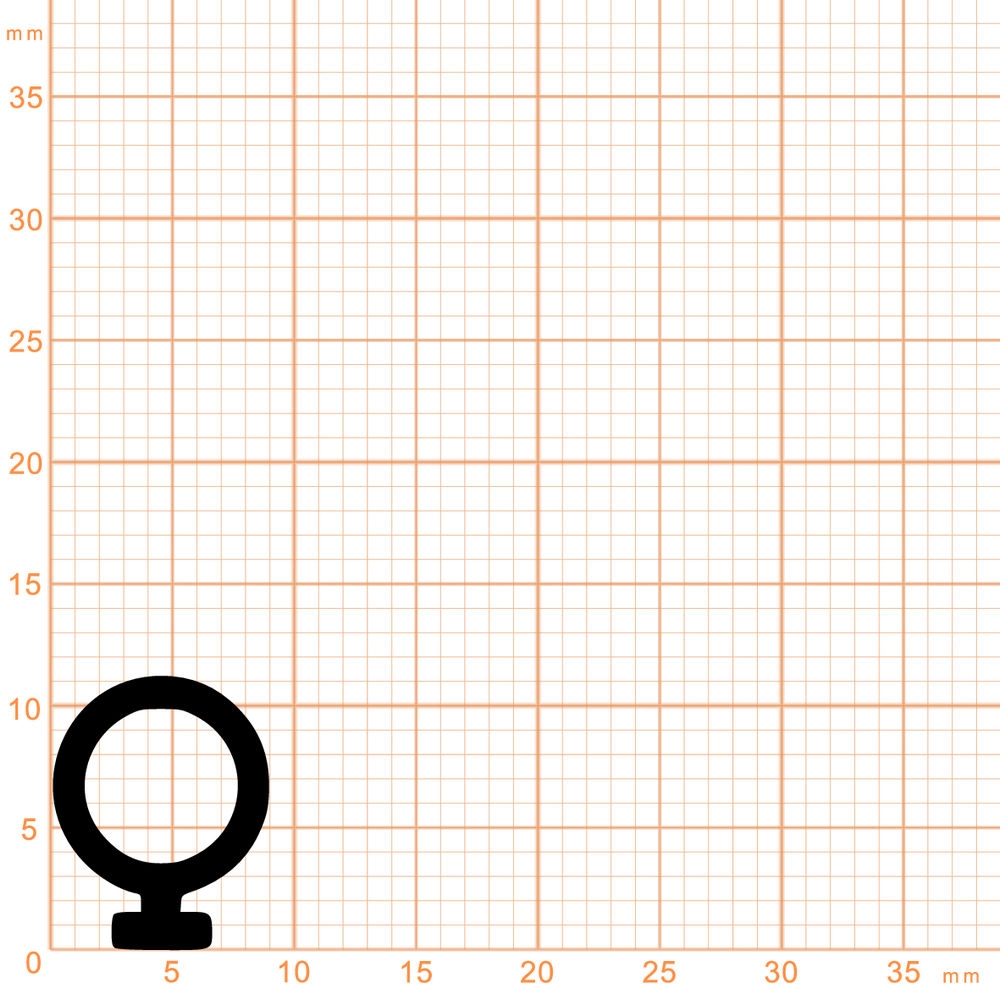 Schlauchdichtungen - Anschlagdichtung mit Schlauch | 11 mm Höhe | Farbe: schwarz