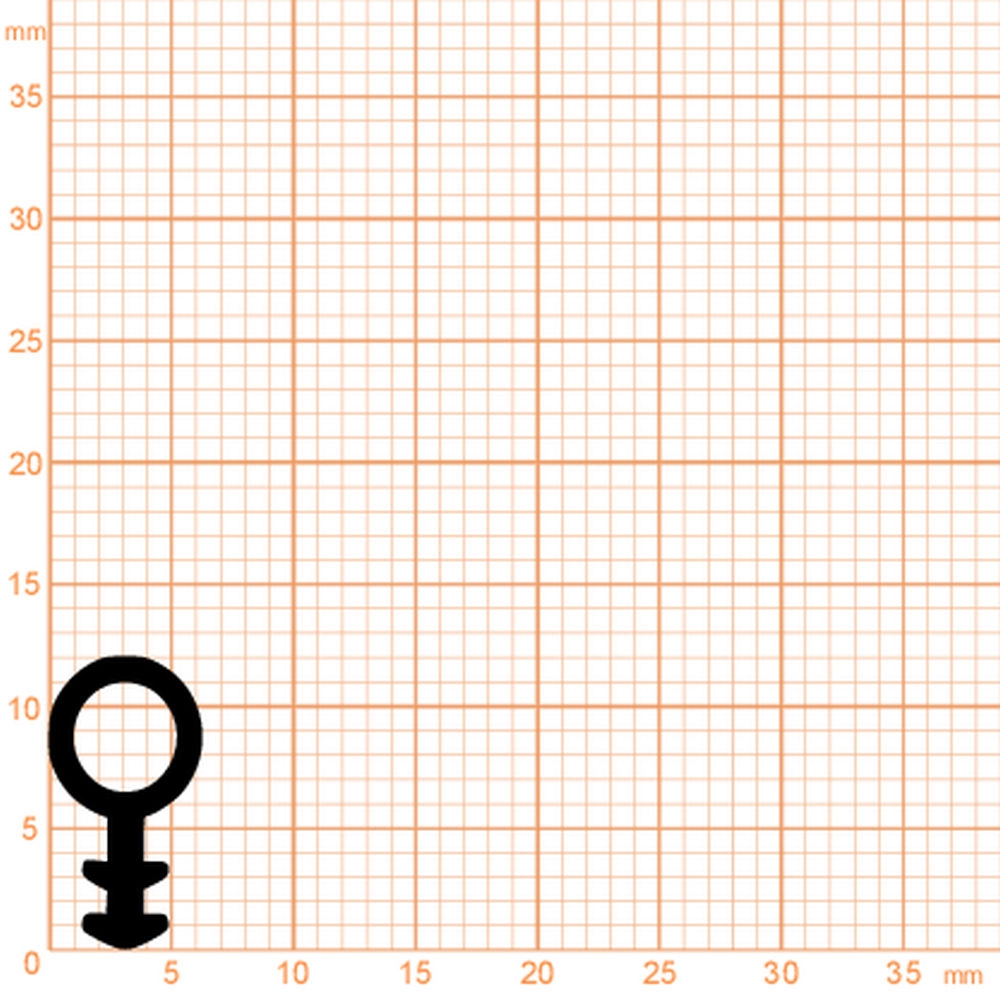 Türrahmen Dichtung - Holzzargendichtung für Haustüren | 3 mm Nutbreite | Farbe: schwarz