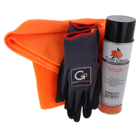 Profi-Reinigungsset | Bundle mit Mikrofasertuch (x2), Reinigerspray & Handschuhen 8/M