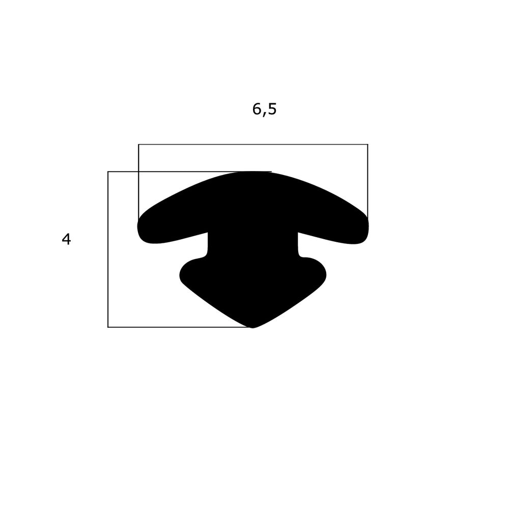 Treppenstufenprofile - Treppenstufendichtung | Höhe: 4 mm | Farbe: schwarz
