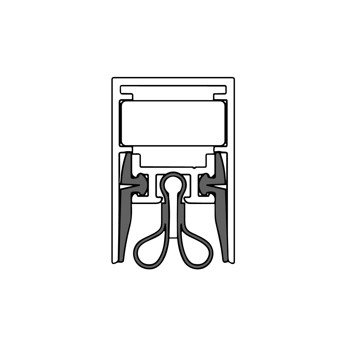 Schall-Ex Strahlenschutz WS | 1083 mm einseitig in alu-werkblank