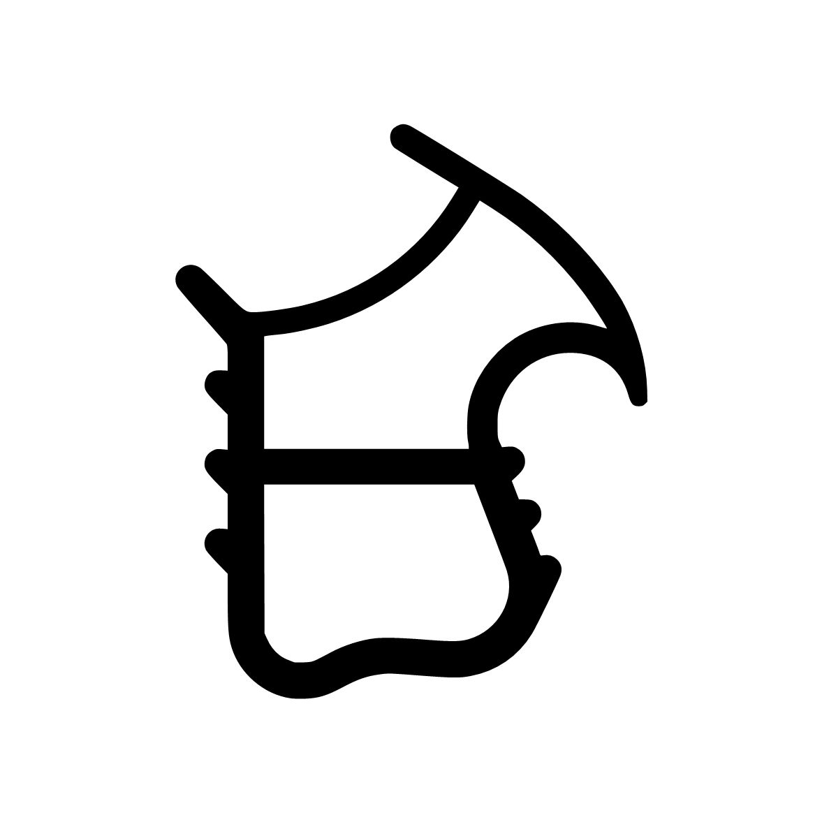 Türrahmen Dichtung - Stahlzargendichtung für senkrechte Nut | 20 mm Höhe | Farbe: schwarz